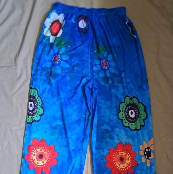 Misslook slouchy floral pants size large A-18 - Picture 2 of 5